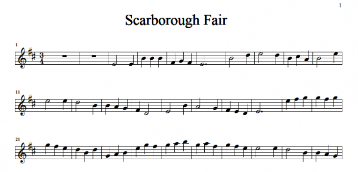 Scarborough Fair Sheet music for Violin (Solo)