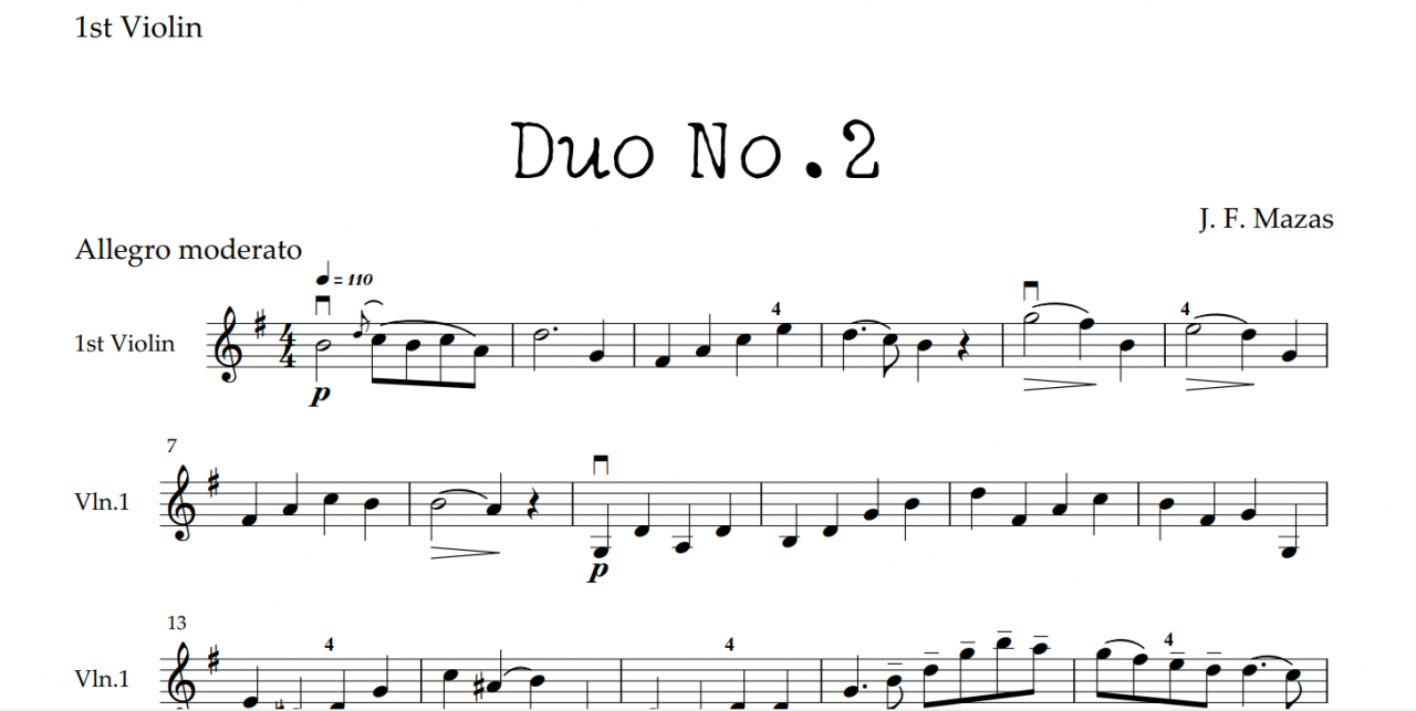 Mazas Duets Op.38 No.2 